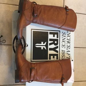 Frye Phillip Riding Boots Whiskey color